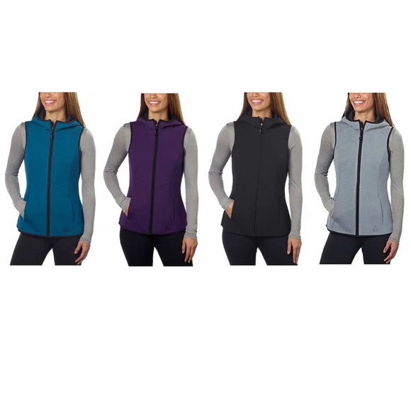 New Gerry Ladies' Lightweight Knit Vest Hooded in Light Heather Grey NWT - Picture 2 of 15